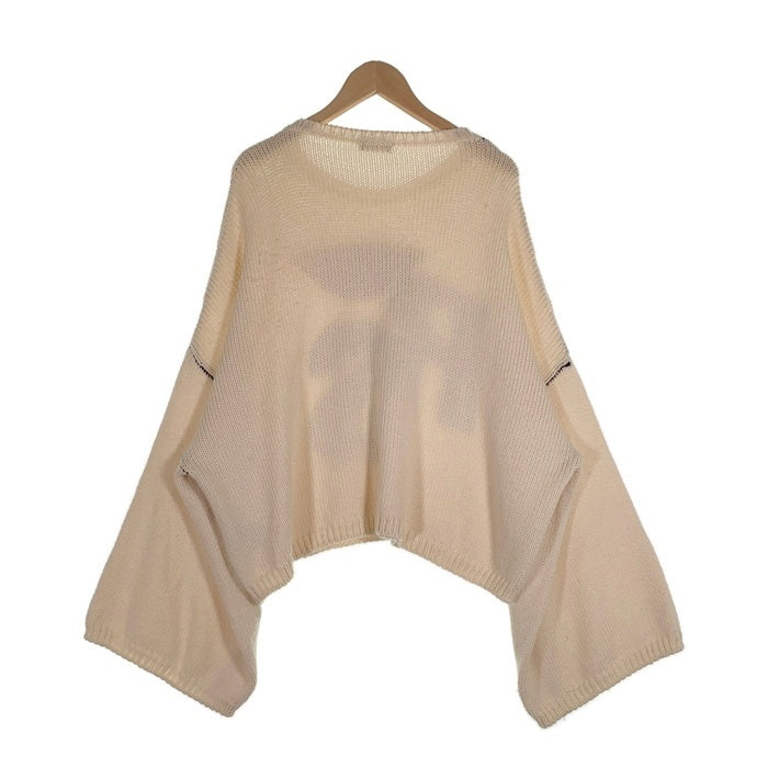 RAF SIMONS ラフシモンズ 19AW Virgin Wool Oversized RS Sweater ウールニット オーバーサイズ クロップドセーター クリーム Size M 福生店