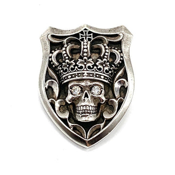 Justin Davis ジャスティンデイビス 内山英雄 クラウンスカル シールド ペンダントトップ SV925 ジルコニア 福生店