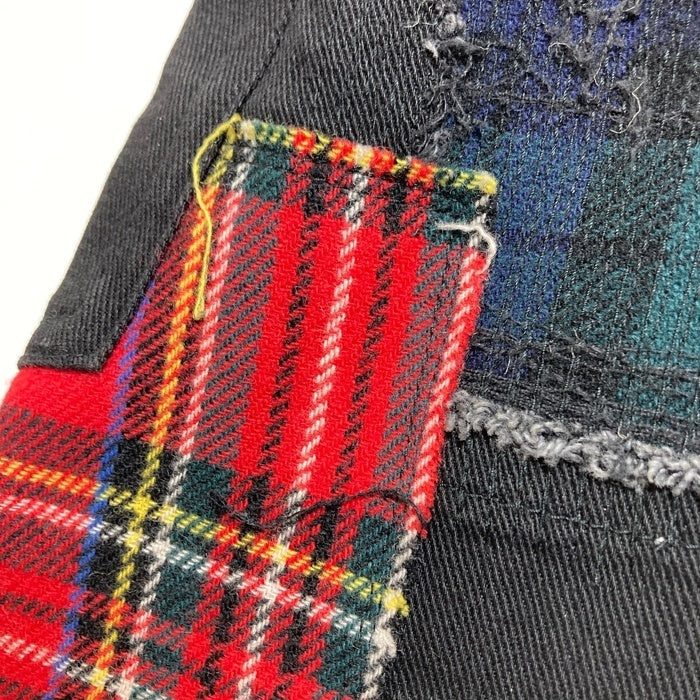 JUNYA WATANABE COMME des GARCONS MAN ジュンヤワタナベ コムデギャルソンマン 14SS スウェードレザーポケット パッチワークブラックデニムパンツ WN-P001 AD2014 Size XS 瑞穂店