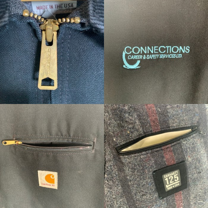 Carhartt カーハート ダック デトロイトジャケット 企業刺繡 ブランケットライナー ブラック 125周年 USA製 J001 Size XL-R 福生店