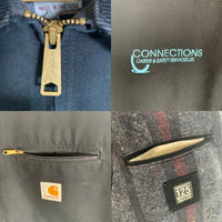 Carhartt カーハート ダック デトロイトジャケット 企業刺繡 ブランケットライナー ブラック 125周年 USA製 J001 Size XL-R 福生店