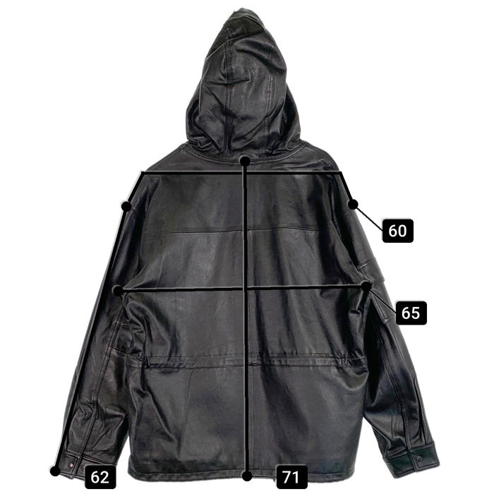 SUPREME シュプリーム 18AW Leather Anorak Jacket レザーアノラック ジャケット 羊革 ブラック Size L 福生店