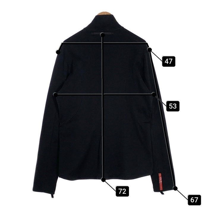 PRADA SPORT プラダスポーツ ハーフジップ スタンドカラー プルオーバーロングスリーブカットソー ブラック Size XL 福生店