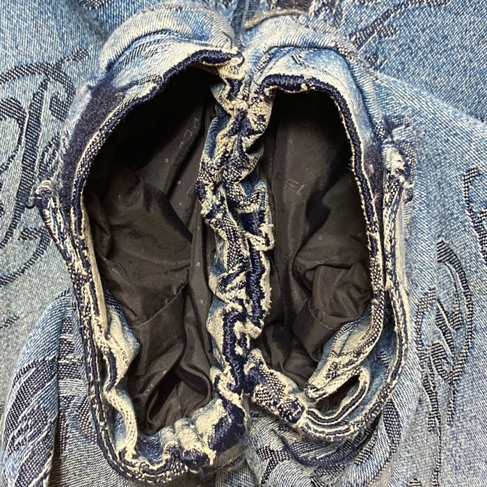 PELLE PELLE ペレペレ ジャカード ジップアップ デニムパーカー ジャケット インディゴ Size XXL 瑞穂店