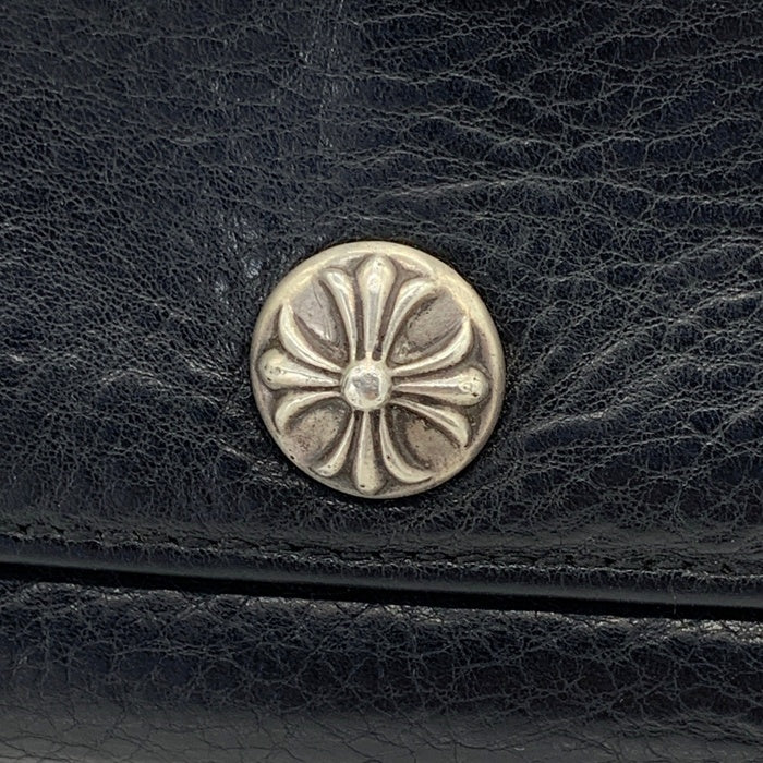 CHROME HEARTS クロムハーツ JUDY ジュディ レザーウォレット クロスボール 長財布 ブラック 福生店