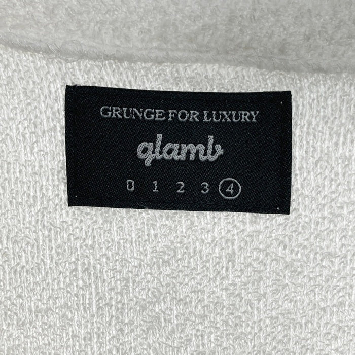 glamb グラム ROCK CS プリント パイル地 Tシャツ ホワイト GB17SP/CS13 Size 4 瑞穂店