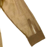60's ARROW アロー ポリコットン オープンカラーシャツ 長袖 ベージュ USA製 Size M 福生店