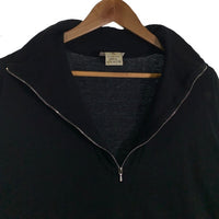 agnes.b homme. アニエスベーオム ハーフジップ ハイネックカットソー コットン ブラック フランス製 Size 2 福生店