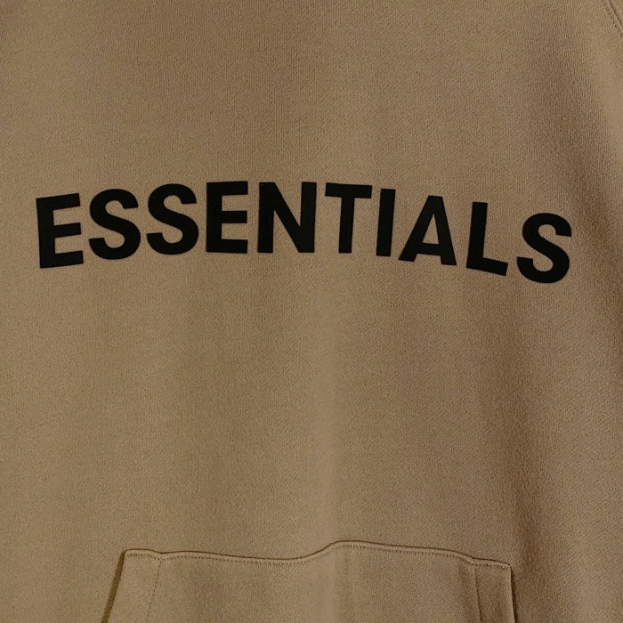 FOG ESSENTIALS エッセンシャルズ フロントラバーロゴプリント プルオーバースウェットパーカー ベージュ Size M 福生店