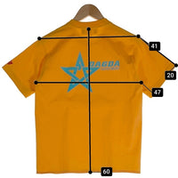 Dagda Leathers ダグダレザーズ プリントTシャツ 袖刺繡 イエロー 旧マッコイ 滝沢氏 2 Size S 福生店