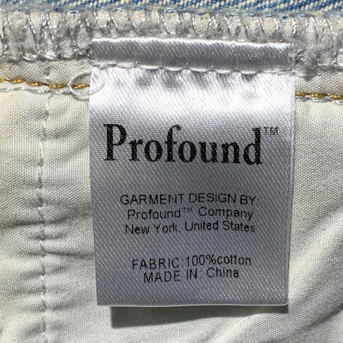 Profound プロファウンド デニムパンツ インディゴ パッチ USED加工 Size 30 福生店