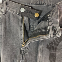 HYSTERIC GLAMOUR ヒステリックグラマー 23AW 01233AP01 GUITAR GIRL ギターガール センタースリット デニムパンツ ブラック size28 瑞穂店