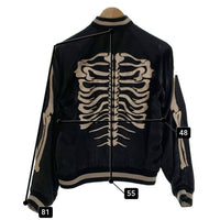 Back Street Crawler バックストリートクラウラー REVERSIBLE SKULL SOUVENIR JACKET ジップアップ  リバーシブル スカル スーベニア ジャケット スカジャン ブラック ベージュ 52133301 Size S 福生店