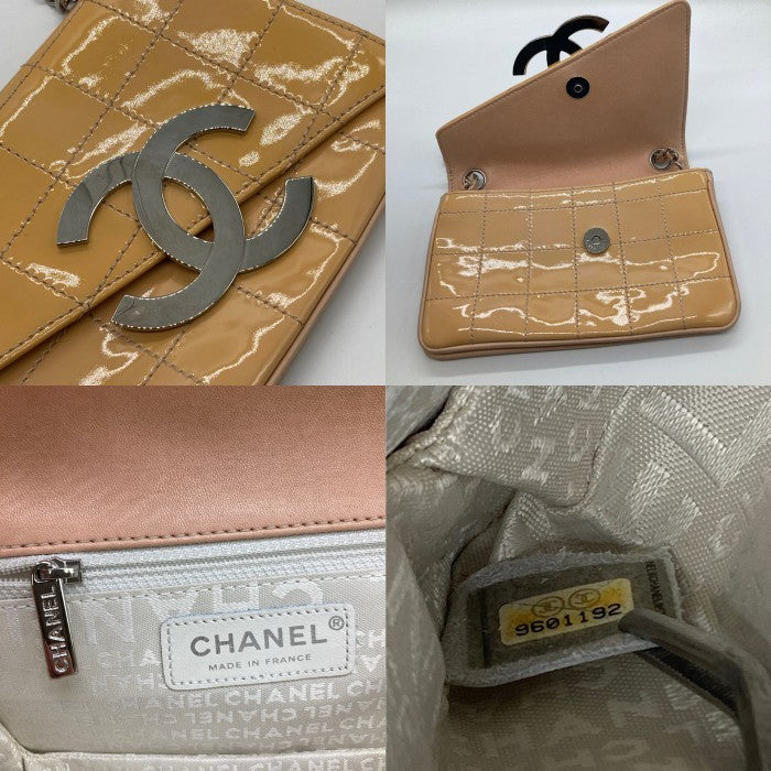 CHANEL シャネル チョコバー ココマーク シルバー金具 チェーンワンショルダーバッグ ベージュ 瑞穂店