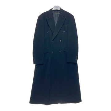 MENS TENORAS メンズティノラス ウール ダブルブレスト ロングコート ジャケット ブラック Size XL 瑞穂店