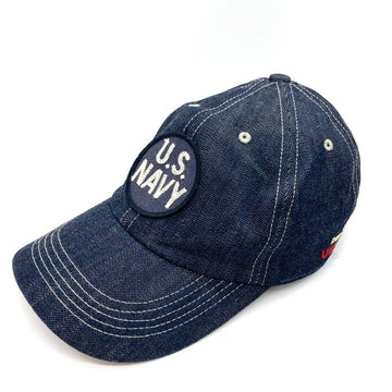UES ウエス U.S.NAVY ワッペン デニムベースボールキャップ インディゴ sizeXL 瑞穂店