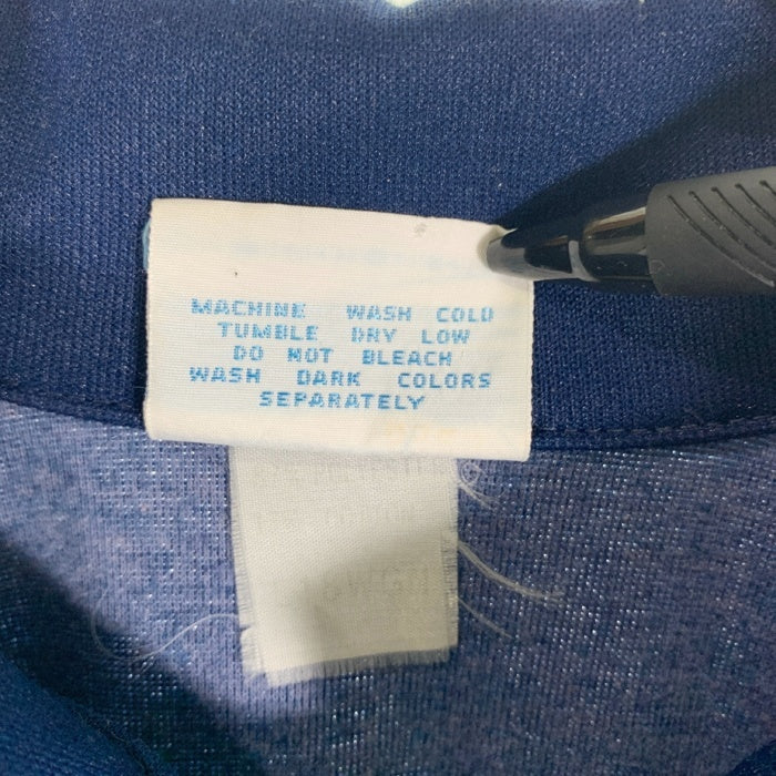 70's~ adidas アディダス トラックジャケット 襟付き ネイビー グレー 台湾製 Size L 福生店
