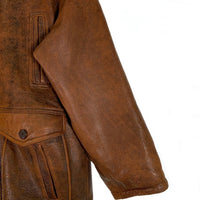 RESERVATION TICKET リザベーションチケット レザージャケット ブラウン 73405 Size L 福生店