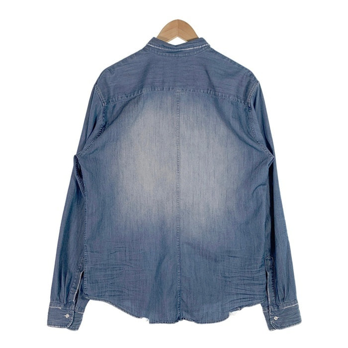Frank&Eileen フランクアンドアイリーン LUKE FDWD ルーク ウォッシュド ダメージ加工 デニムシャツ ブルー 9920700009 Size M 福生店