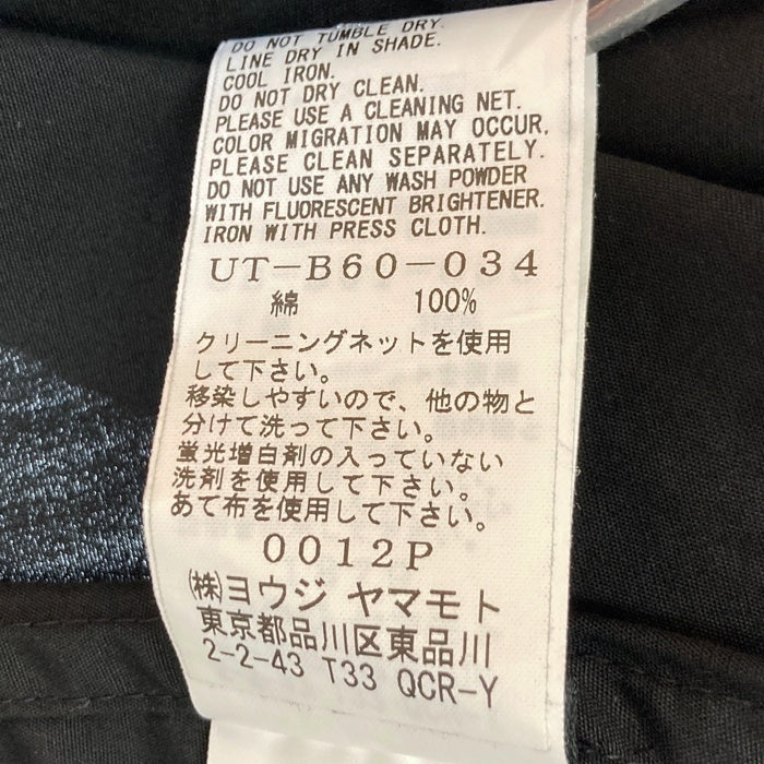 S'YTE サイト Yohji Yamamoto Planning Dept ヨウジヤマモト プランニングデプト KOICHIIYODAコラボ プリント シャツ ブラック size3 瑞穂店