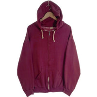 70's 80's RUSSELL ATHLETIC ラッセル アスレチック 金タグ ジップアップ フーディー パーカー バーガンディー USA製 Size XL 福生店