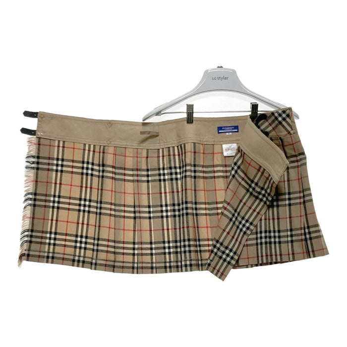 BURBERRY BLUE LABEL バーバリー ブルーレーベル FLF51-520 ノバチェック ラップスカート ベージュ size36 瑞穂店