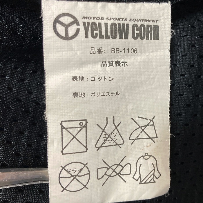 Yellow Corn イエローコーン コットン シングルライダースジャケット ブラック パッド類なし BB-1106 Size L 瑞穂店