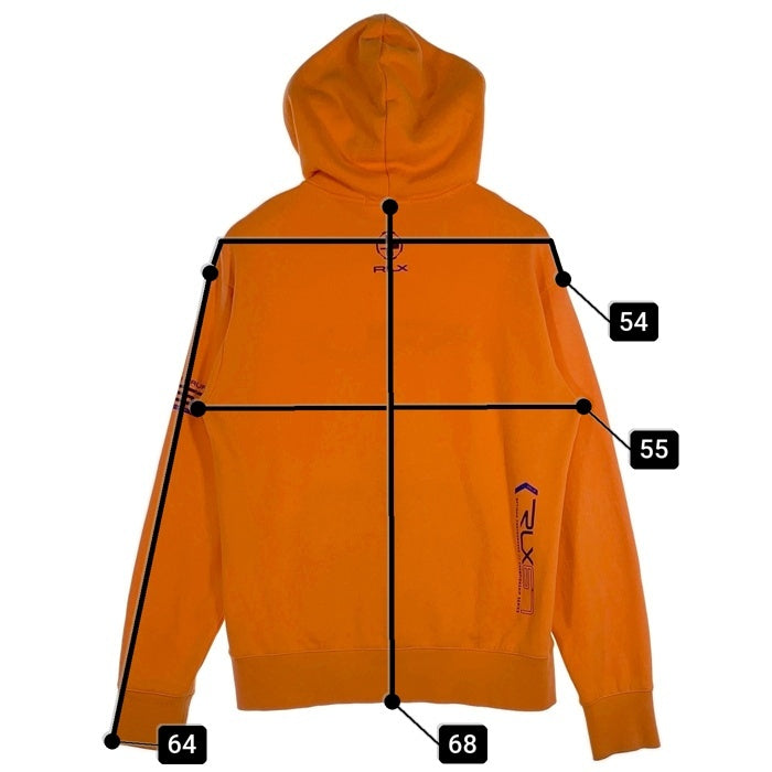 RLX ポロラルフローレン プルオーバー フーディー パーカー オレンジ Size M 福生店