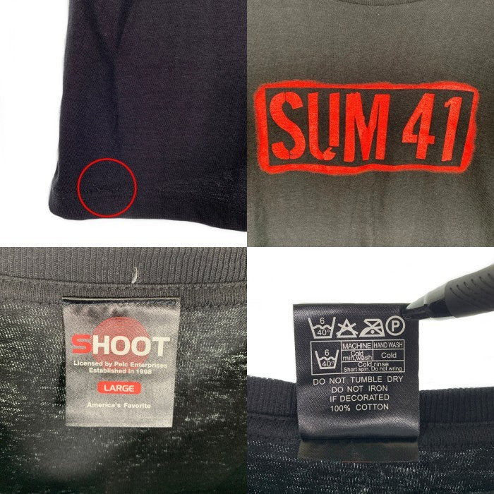 00's SUM41 サムフォーティーワン プリントTシャツ ブラック SHOOT バンド Size L 福生店