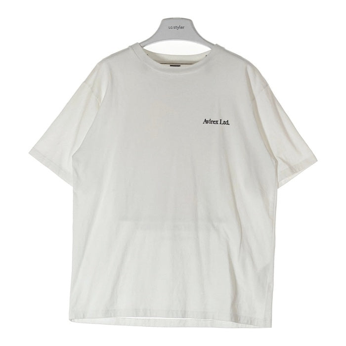 AVIREX アヴィレックス FLYOVER HIGH BOMB BURST バックプリント Tシャツ ホワイト sizeL 瑞穂店