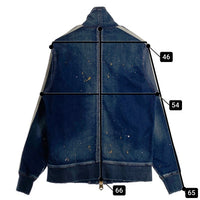 TMT ティーエムティー 19AW SWEATLIKE-INDIGO DENIM TRACK JACKET スウェットデニムトラックジャケット インディゴ ダメージ/ペンキ加工 TJK-F1903 Size L 福生店