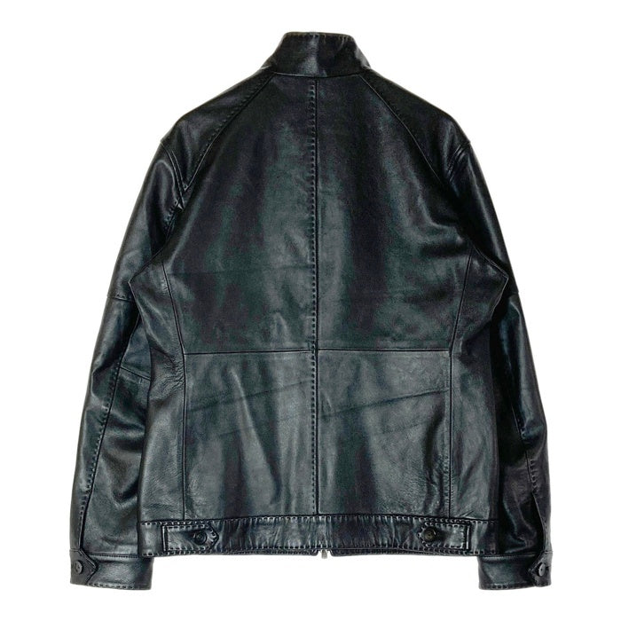 MENS BIGI メンズビギ M0143LJM001 スタンドカラー シングルライダース レザージャケット ブラック size03 瑞穂店