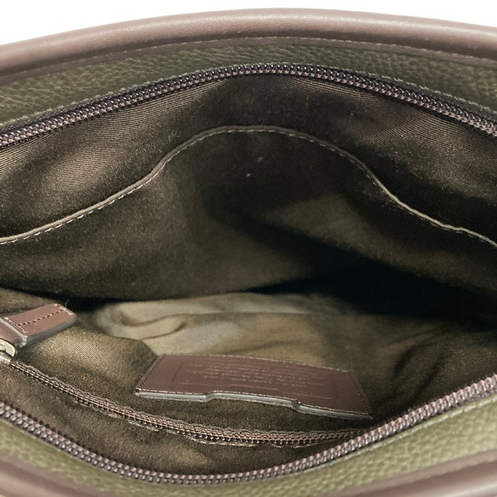 COACH コーチ F70920 ショルダーバッグ 斜め掛け レザー カーキ 瑞穂店
