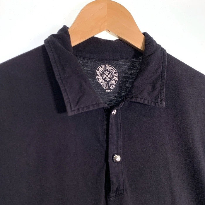 Chrome Hearts クロムハーツ コットン ポロシャツ ブラック クロスボールボタン Size S 福生店