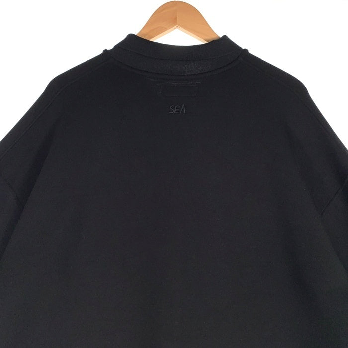 WIND AND SEA ウィンダンシー WDS CBK-JERSEY H/S POLO ジャージーポロシャツ 半袖 ブラック Size L 福生店