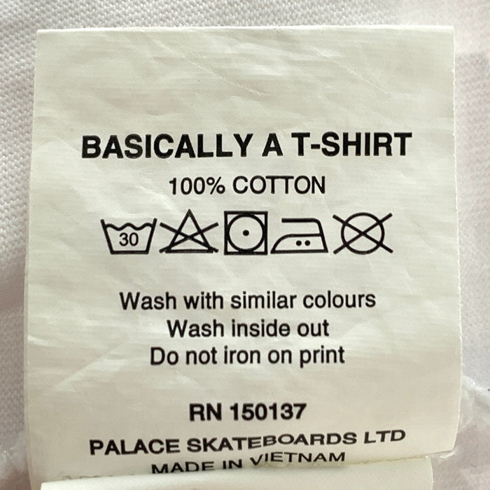 PALACE パレス BASICALLY A T-SHIRT ロゴプリント Tシャツ ホワイト Size M 福生店