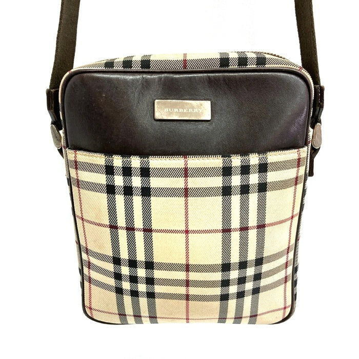 BURBERRY バーバリー ノバチェック スクエア ショルダーバッグ ブラウン 瑞穂店