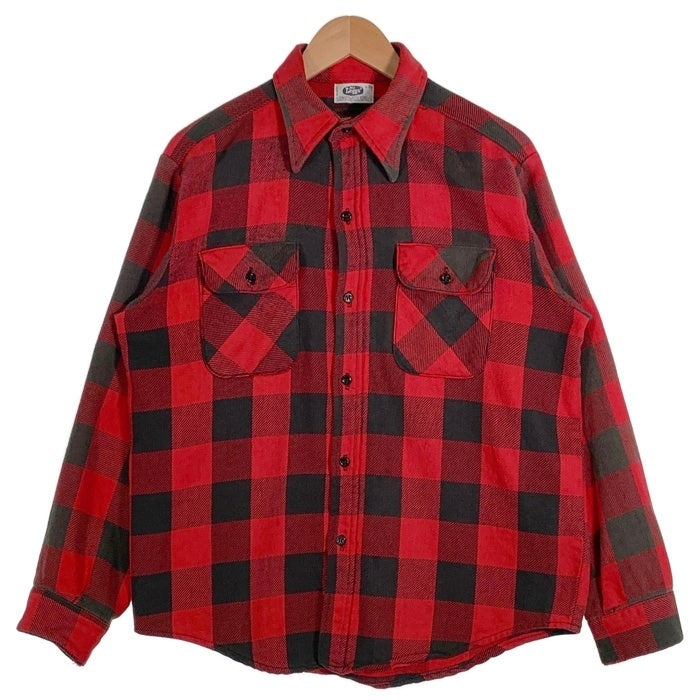 80's Mr.Leggs ミスターレッグス 長袖 バッファローチェック シャツ レッド グレー Size L(16 16 1/2) 福生店