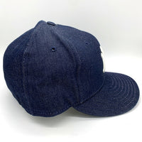 90's New Era ニューエラ 59FIFTY MLB ニューヨーク・ヤンキース デニムベースボールキャップ インディゴ USA製 Size 7 3/8 (58.7cm) 福生店