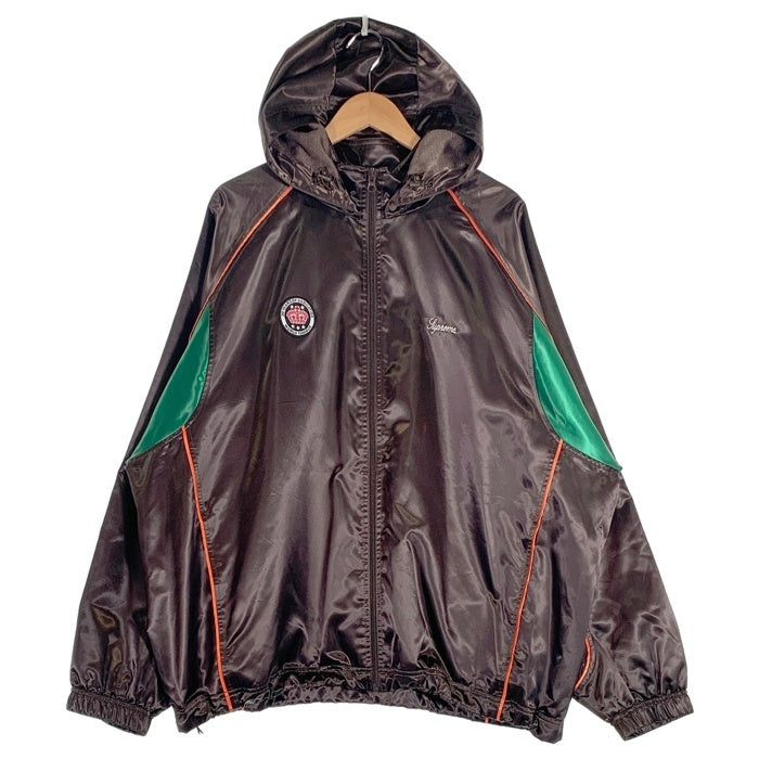 SUPREME シュプリーム 24SS Satin Hooded Track Jacket サテン フーデッド トラックジャケット ブラウン Size XXL 福生店