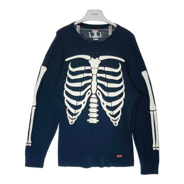 supreme シュプリーム x Hanes ヘインズ 骨サーマル ロングスリーブTシャツ ブラック sizeXL 瑞穂店