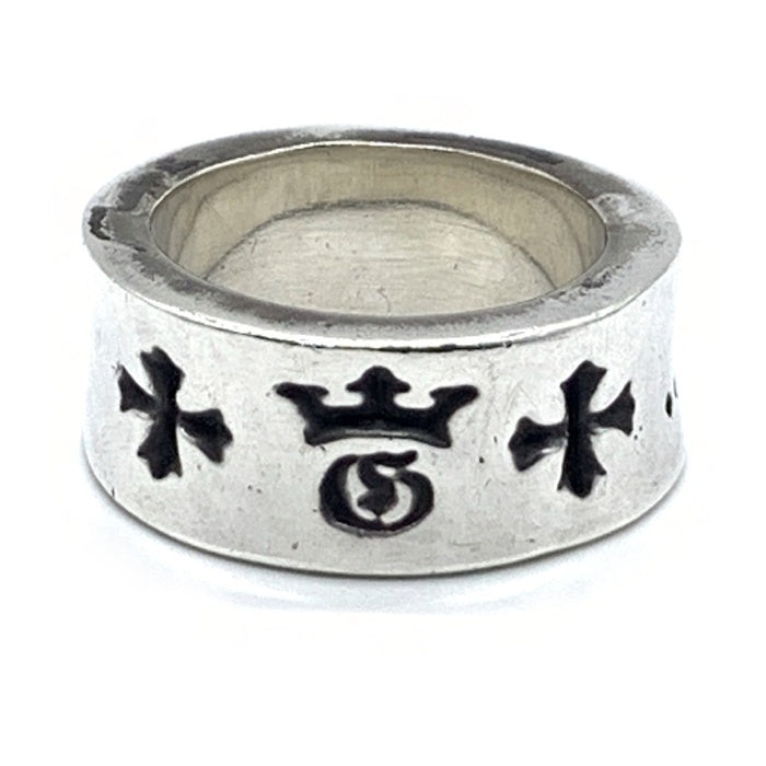 GABORATORY ガボラトリー G&Crown & Gothic Cross Wide Cigar Band Ring シルバーリング ガボール SV925 Size 27号 福生店