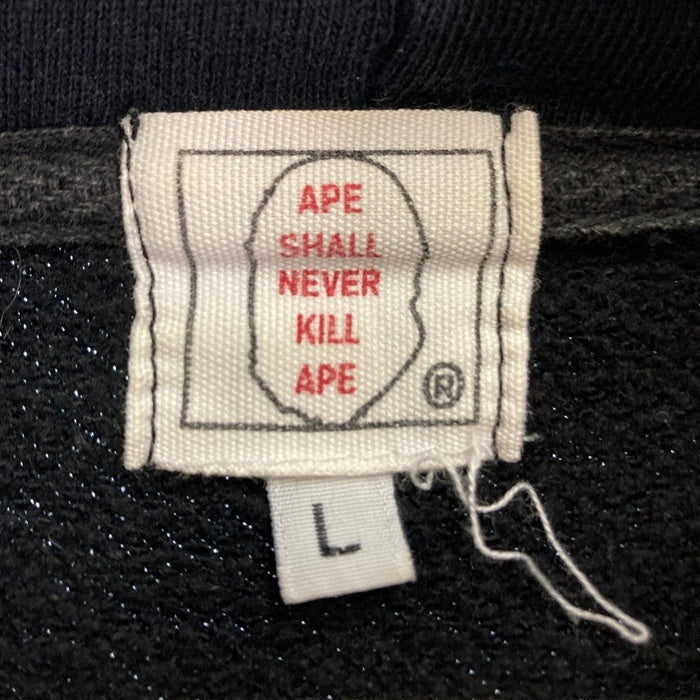 A BATHING APE アベイシングエイプ 初期タグ BABY MILO アーチロゴ スウェットパーカー ブラック sizeL 瑞穂店