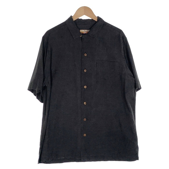 90-00's Havana Jacks Cafe シルク オープンカラーシャツ 半袖 ブラック Size M 福生店