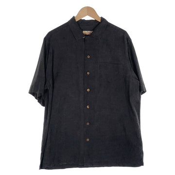 90-00's Havana Jacks Cafe シルク オープンカラーシャツ 半袖 ブラック Size M 福生店