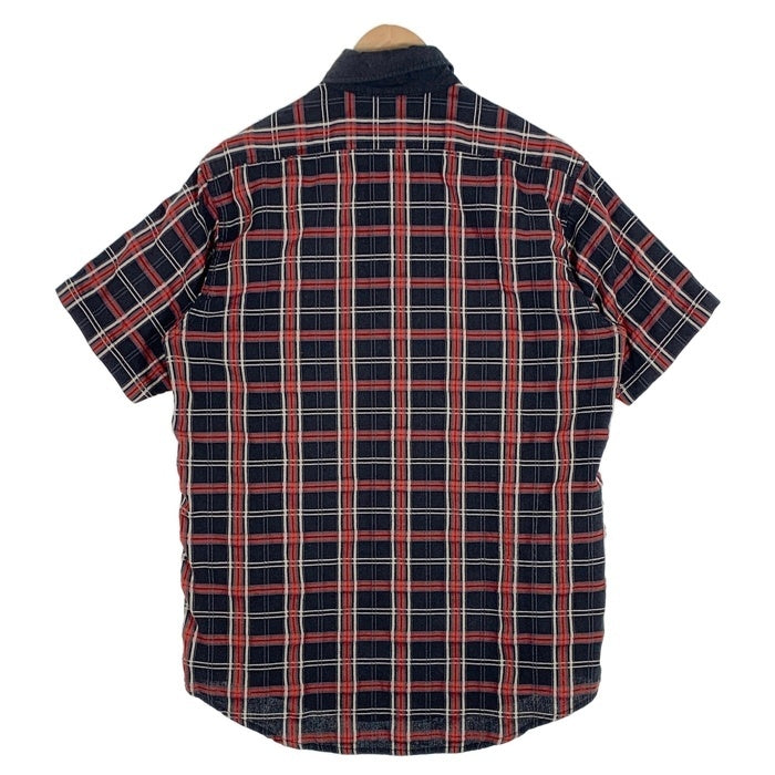 SUGAR CANE シュガーケーン 半袖 チェックシャツ ブラック レッド Size L 福生店
