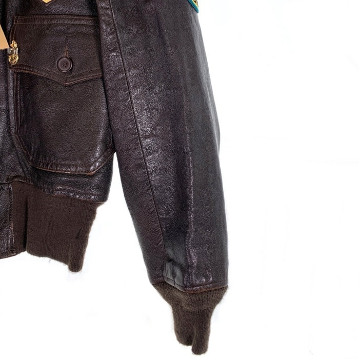 COCKPIT USA コックピット G-1 TOP GUN トップガン ゴートスキン レザーフライトジャケット ブラウン Z201036TW Size 40 福生店