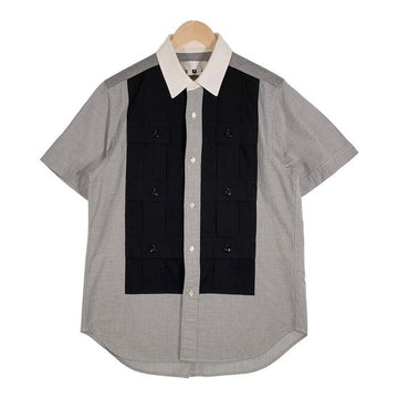 GANRYU ガンリュウ 17SS 6-Pocket S/S Shirt 6ポケット ショートスリーブシャツ グレー ブラック ES-B013 Size M 福生店