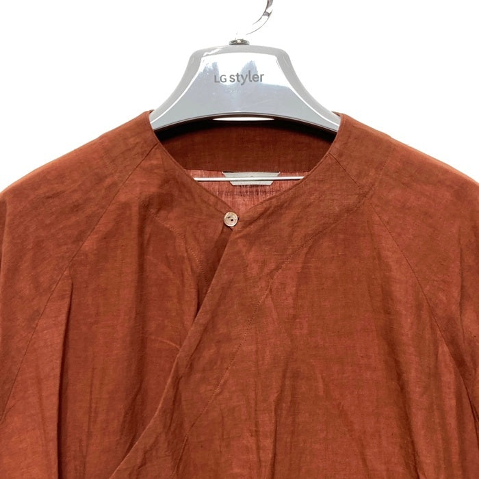 ARTS&SCIENCE アーツアンドサイエンス リネン ブラウス シャツ ブラウン 長袖 0241-L2089-1030 Size 1 瑞穂店