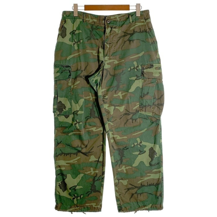 60’s U.S.ARMY 米軍 ジャングルファティーグ ミリタリーカーゴパンツ リーフカモ RAPIDファスナー 68年会計 Size ｗ84cm 福生店